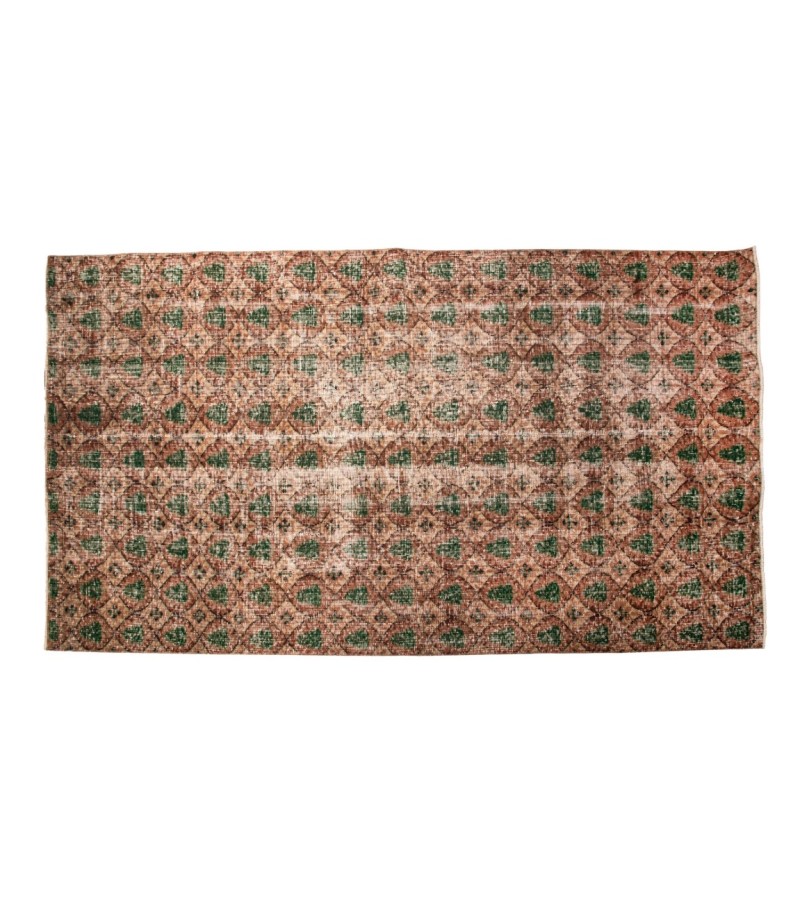 5x8 Feet . Almond Pattern  Brown Color Rug , Hand Made Antique Rug , Anatolian  Rug , No Repeair Perfect Condition