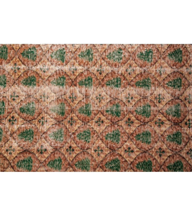 5x8 Feet . Almond Pattern  Brown Color Rug , Hand Made Antique Rug , Anatolian  Rug , No Repeair Perfect Condition