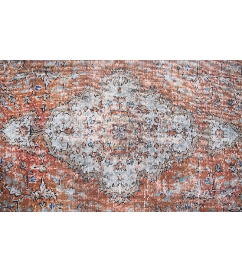 6x9 Two Color Rug , Hand KNotted Turkish Rug , Living Room Antique Rug , Anatolian Rug , No Repeair Perfect Condition