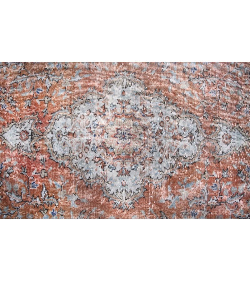 6x9 Two Color Rug , Hand KNotted Turkish Rug , Living Room Antique Rug , Anatolian Rug , No Repeair Perfect Condition 