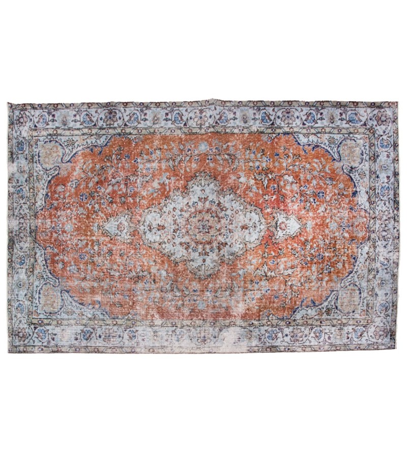 6x9 Two Color Rug , Hand KNotted Turkish Rug , Living Room Antique Rug , Anatolian Rug , No Repeair Perfect Condition