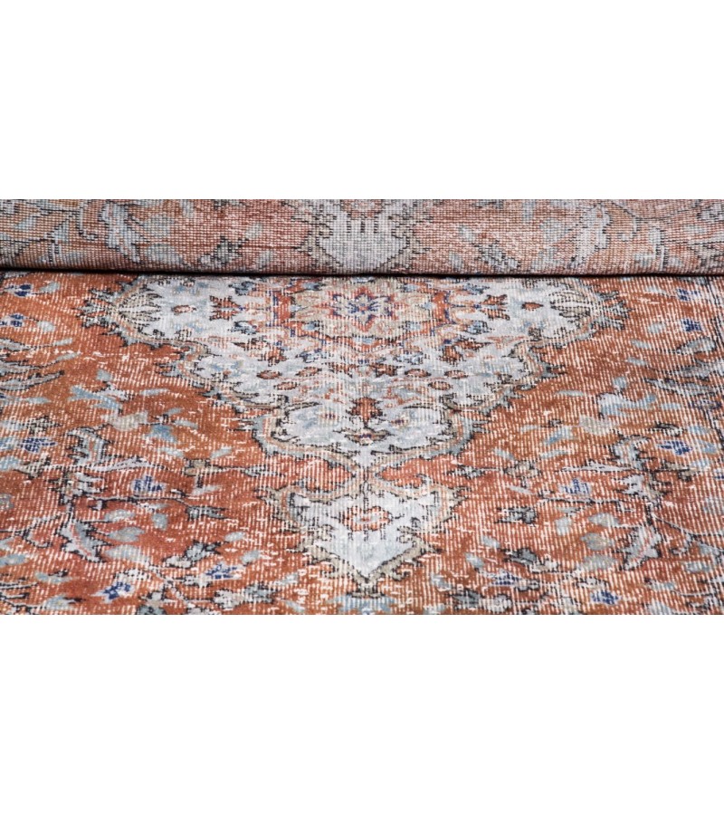 6x9 Two Color Rug , Hand KNotted Turkish Rug , Living Room Antique Rug , Anatolian Rug , No Repeair Perfect Condition