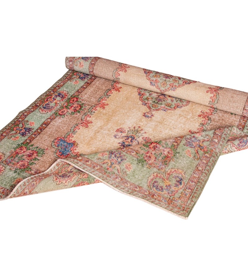 5x8 Feet . Luxury Madallion  Pattern  Multi  Color Rug , Hand Made Antique Rug , Anatolian  Rug , No Repeair Perfect Condition