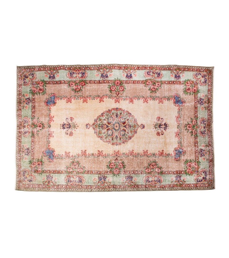 5x8 Feet . Luxury Madallion  Pattern  Multi  Color Rug , Hand Made Antique Rug , Anatolian  Rug , No Repeair Perfect Condition