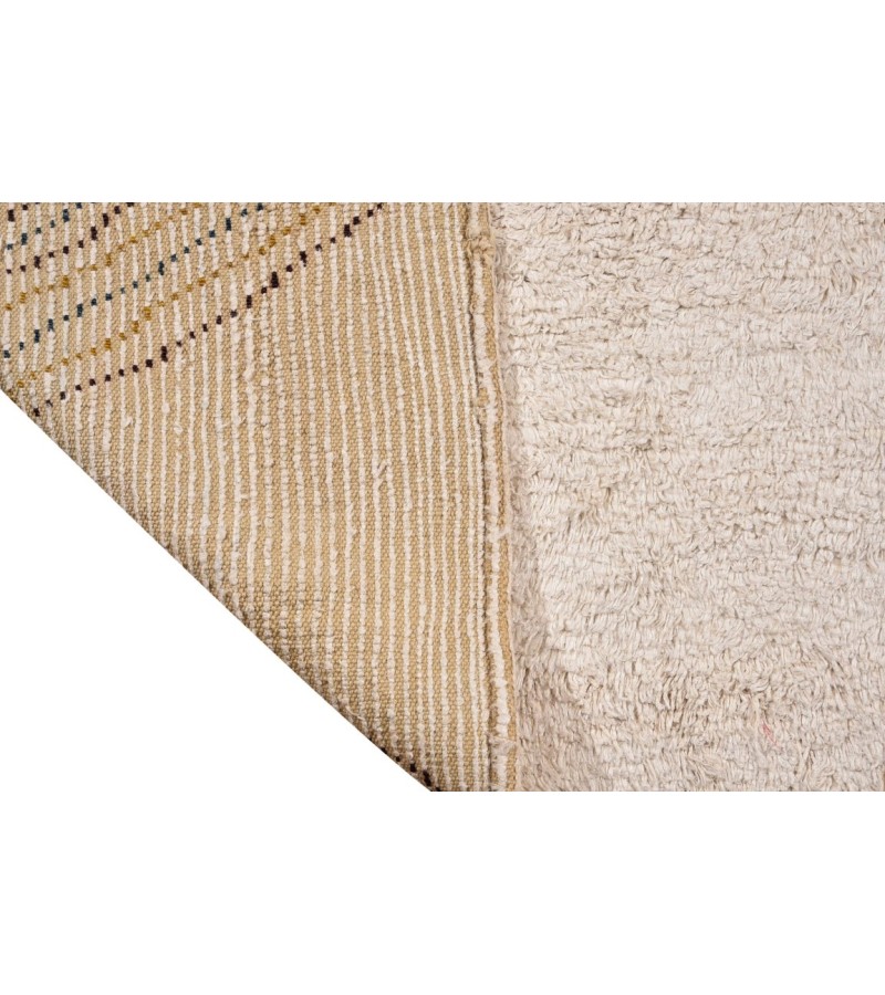 7X10 Feet . Modern Carpet, Turkish Shaggy Tulu rug ,handmade shaggy rug , Beige details Colors high Pile Designer rug