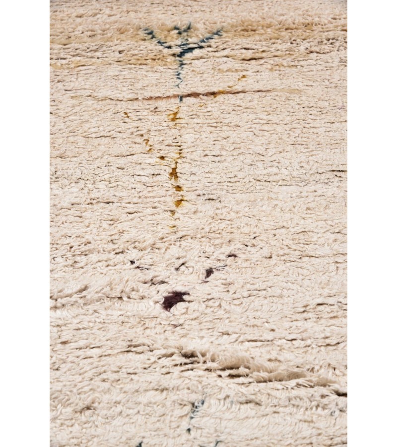 7X10 Feet . Modern Carpet, Turkish Shaggy Tulu rug ,handmade shaggy rug , Beige details Colors high Pile Designer rug