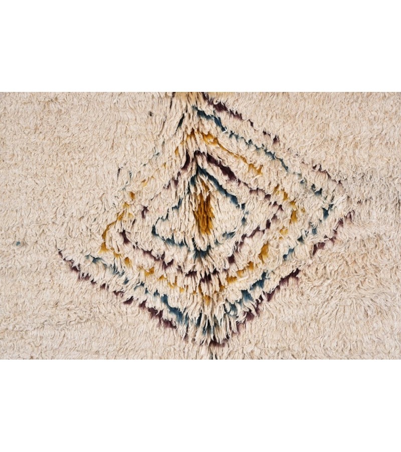 7X10 Feet . Modern Carpet, Turkish Shaggy Tulu rug ,handmade shaggy rug , Beige details Colors high Pile Designer rug