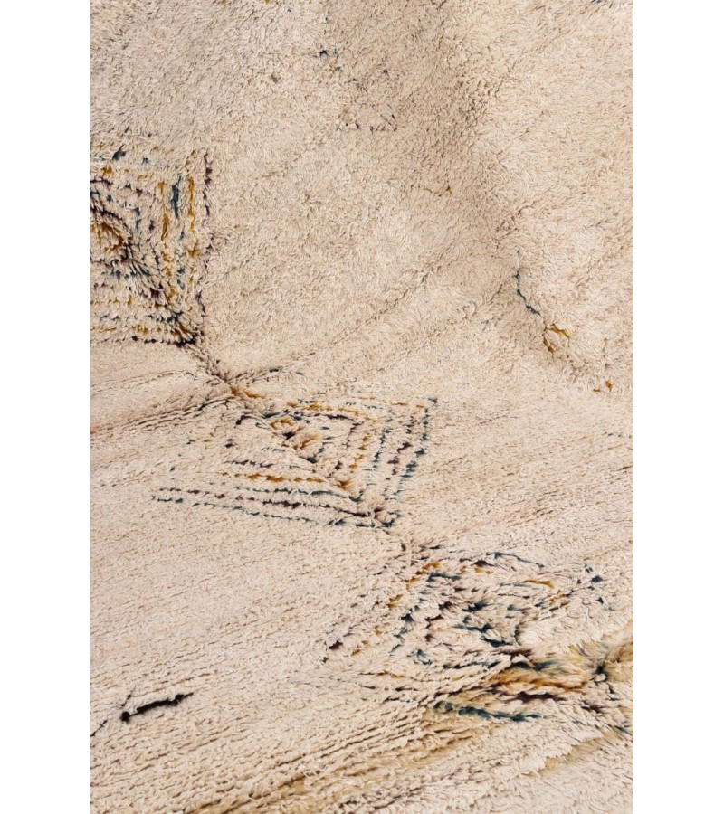 7X10 Feet . Modern Carpet, Turkish Shaggy Tulu rug ,handmade shaggy rug , Beige details Colors high Pile Designer rug