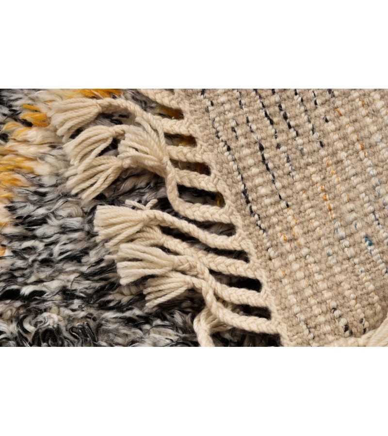 5X8 Feet . Modern Carpet, Turkish Shaggy Tulu rug ,handmade shaggy rug , Multi   Colors high Pile Designer rug