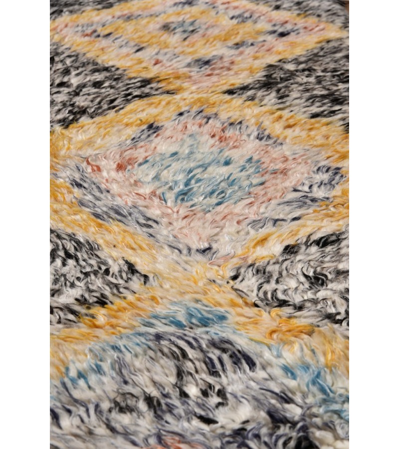 5X8 Feet . Modern Carpet, Turkish Shaggy Tulu rug ,handmade shaggy rug , Multi   Colors high Pile Designer rug