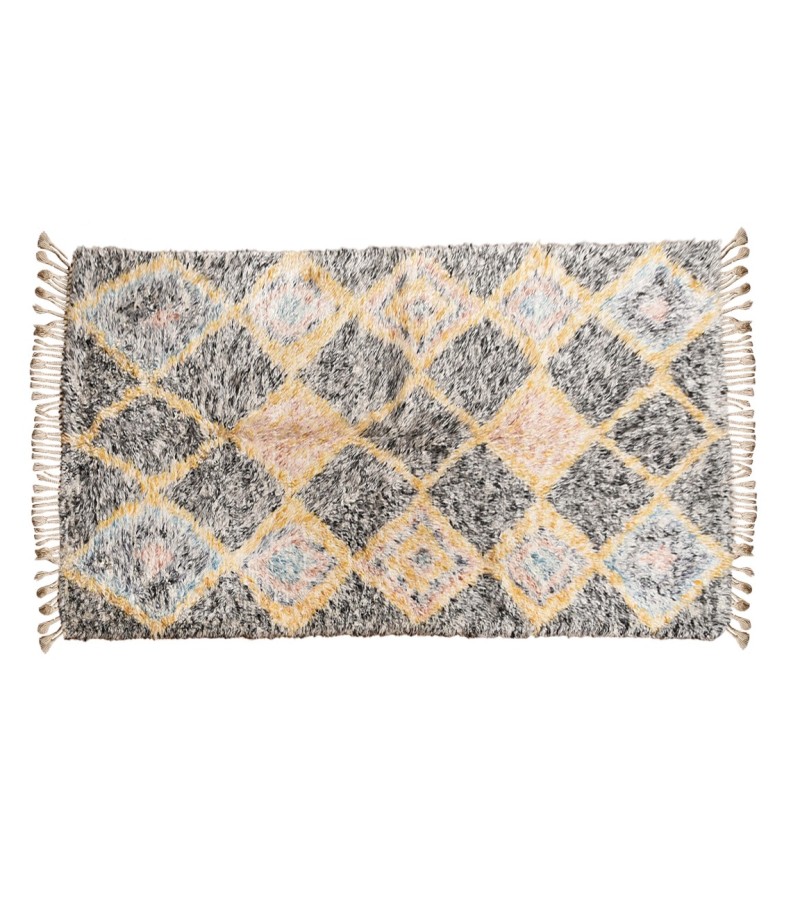 5X8 Feet . Modern Carpet, Turkish Shaggy Tulu rug ,handmade shaggy rug , Multi   Colors high Pile Designer rug