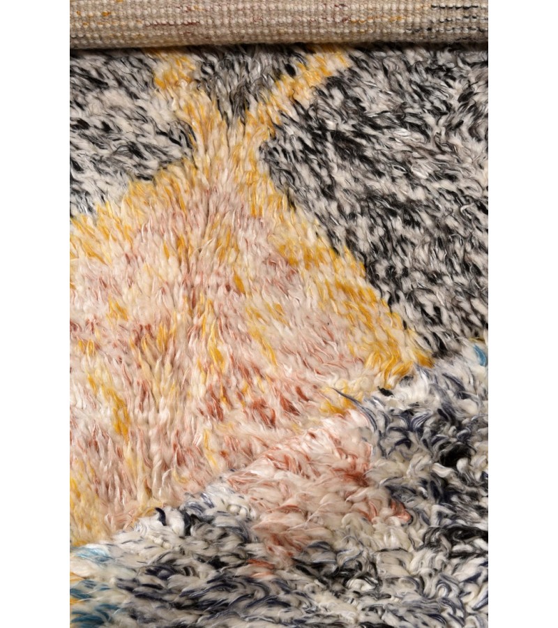 5X8 Feet . Modern Carpet, Turkish Shaggy Tulu rug ,handmade shaggy rug , Multi   Colors high Pile Designer rug