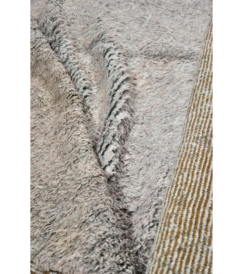 6X9 Feet . Modern Carpet, Turkish Shaggy Tulu rug ,handmade shaggy rug ,  Gray  Colors  , high Pile Designer rug