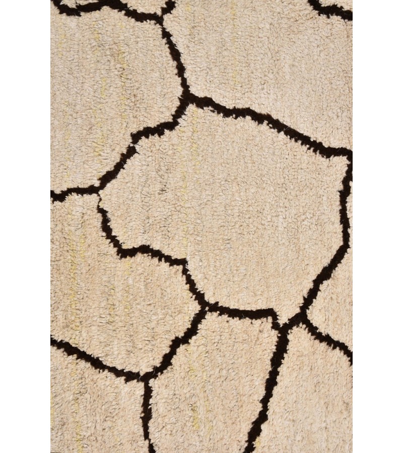 6X8 Feet . Modern Carpet, Turkish Shaggy Tulu rug ,handmade shaggy rug , Beige Colors , high Pile Designer rug