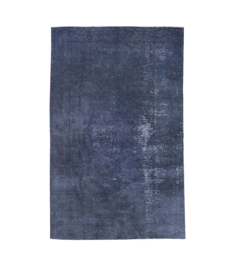 5 X 8 Feet Dark Blue Vintage Rug ,  Turkish Hand Knotted Rug , Luxury Living Room Rug , Antique Mid-Country Rug , No Repeair PErfect Condition