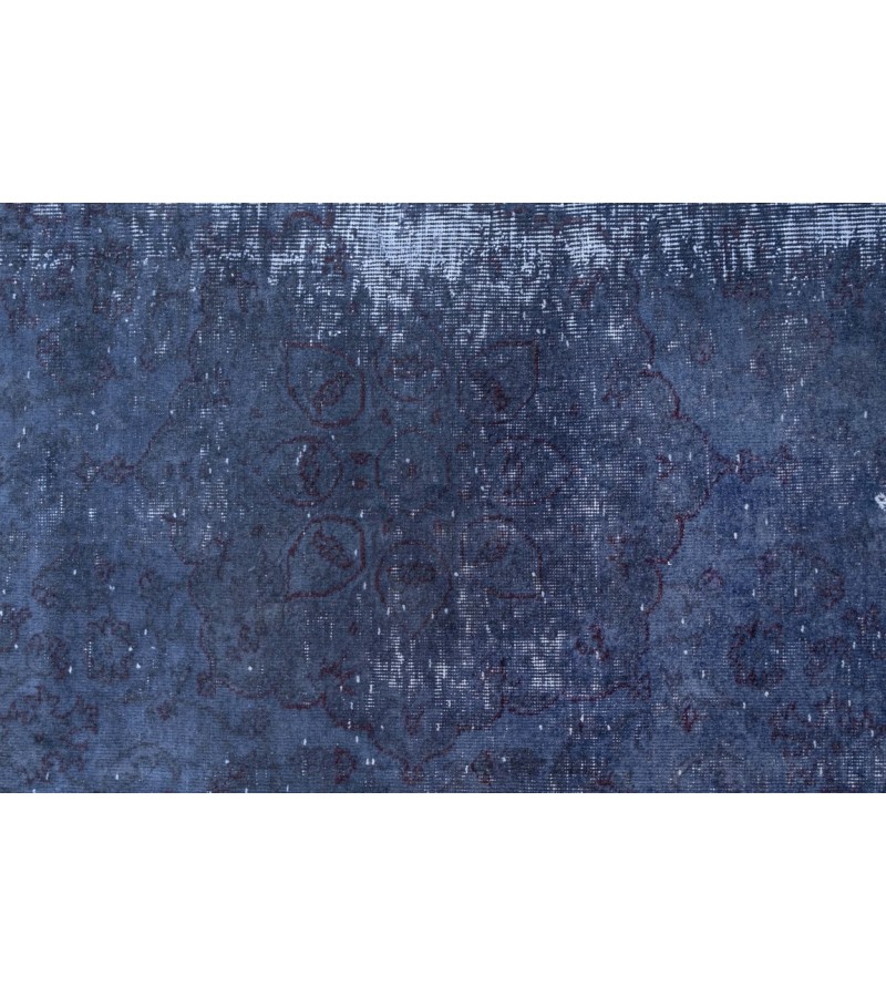 5 X 8 Feet Dark Blue Vintage Rug ,  Turkish Hand Knotted Rug , Luxury Living Room Rug , Antique Mid-Country Rug , No Repeair PErfect Condition