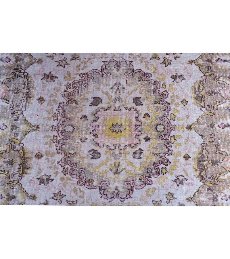 6x10 Feet . Turkish Area Rug , Madallion Rug ,Hand Knotted Mid-Country Rug , Antique Area Rug , Luxury Living Room Rug , No Repeair Perfect Condition