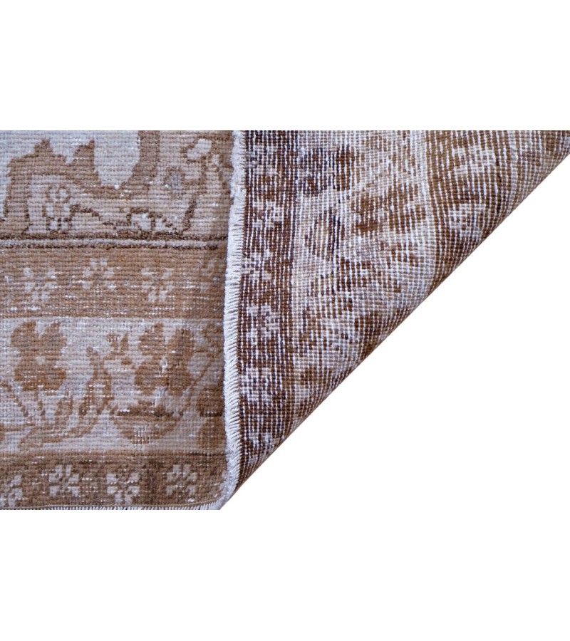 5X8 Feet  . Brown  Color Vintage Rug , Hand Knotted Rug ,  No Repeair Perfect Condtion Rug , Antique Faded Rug 