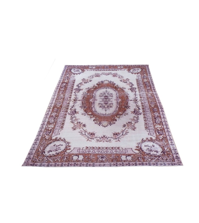 6.5 X 10.2 Ft.. 195x310 cm Brown and Beige Color  , Hand Knotted Antique Rug , Decoration Rug , Turkish Area Rug 