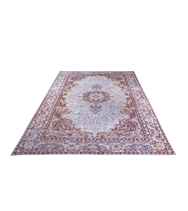 6.2 X 10.4  Feet .   193x324 cm Large Turkish Area Rug , Hand Knotted Luxury Rug , No Repeair Perfect Condition