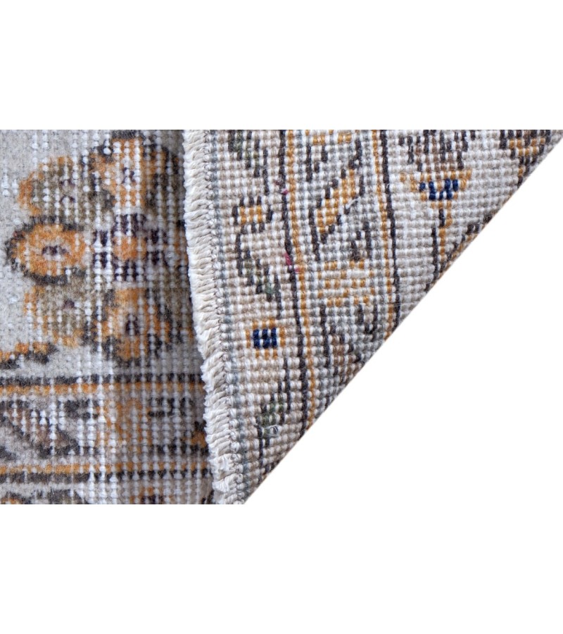 6.8 X 10 Ft.. 204x305 cm Antique Living Room Rug , Turkish Hand Knotted Rug ,Brick Colors Rug ,  No Repeair Perfect Condition