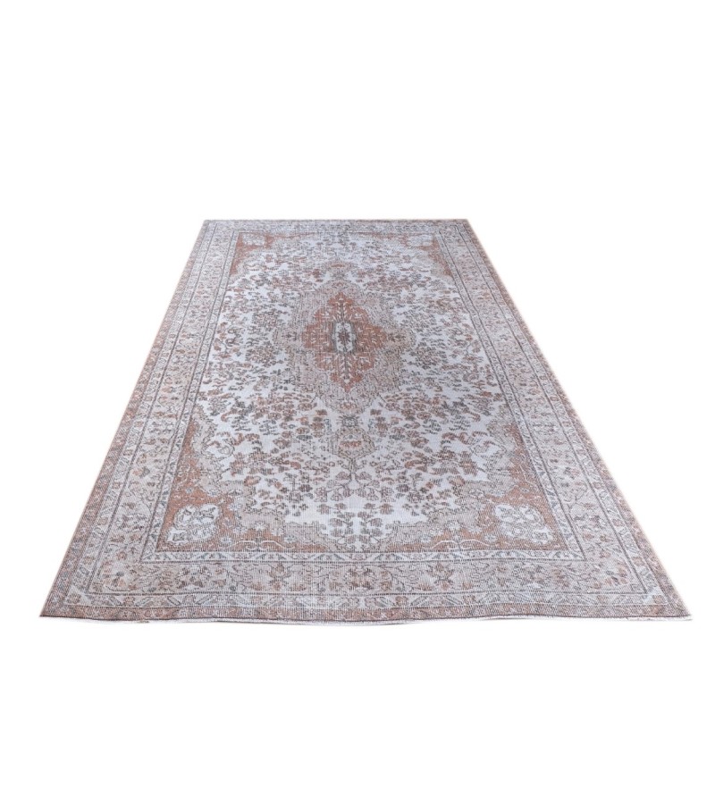 5.7X9 Feet.  170x275 Cm  , Flower Madallion PAttern , Antique Hand Knotted Mid-Country Rug , No Repeair Perfect Condition