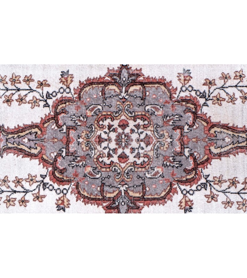 4.11 X 9 Ft.. 150x275 cm    Antique Turkish Hand Knotted Rug , Beige Color Rug