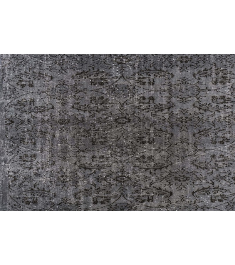 5.11 X 9.6 Ft.. 180x290 cm  Anthracite Buhara Pattern  Area Rug , Turkish Hand Knotted Rug , No Repeair Perfect Condition
