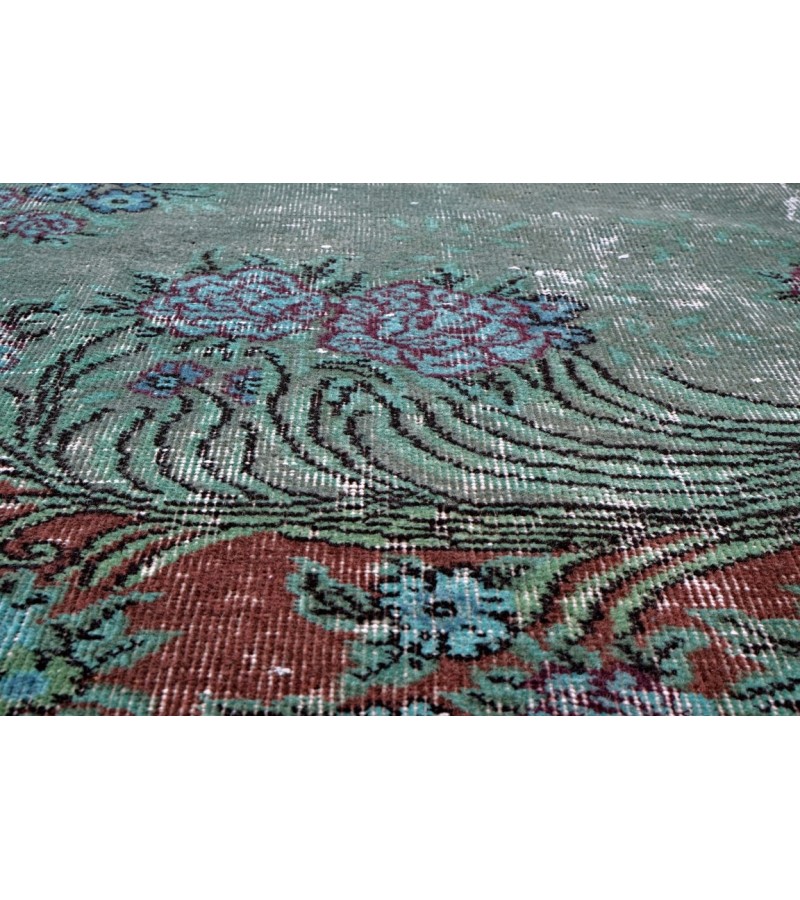 8x10 Feet. Turkish Hand Knotted Antique Rug , Two Colors Vitage Rug , Luxury Deco Rug , Madallion PAttern Rug