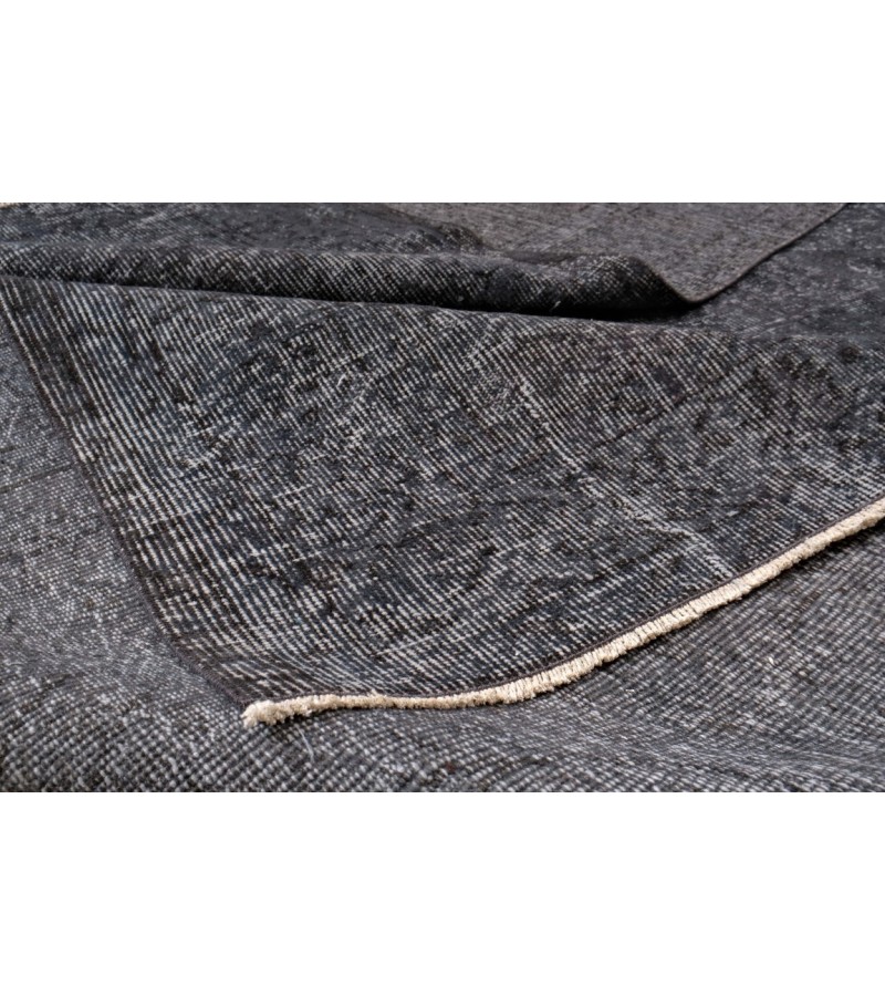 6.3 X 9.1 Ft.. 190x280 cm Living Room Rug  , Turkish Hand Knotted Rug , Anthracite Colors Rug