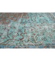 6.9  X 9.10  Ft.. 205x300 Cm..  Oversize Blue Living Room Vintage Rug , Turkish Hand KNotted Antique Rug