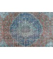6.9  X 9.10  Ft.. 205x300 Cm..  Oversize Blue Living Room Vintage Rug , Turkish Hand KNotted Antique Rug