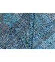6.9  X 9.10  Ft.. 205x300 Cm..  Oversize Blue Living Room Vintage Rug , Turkish Hand KNotted Antique Rug