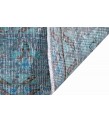 6.9  X 9.10  Ft.. 205x300 Cm..  Oversize Blue Living Room Vintage Rug , Turkish Hand KNotted Antique Rug