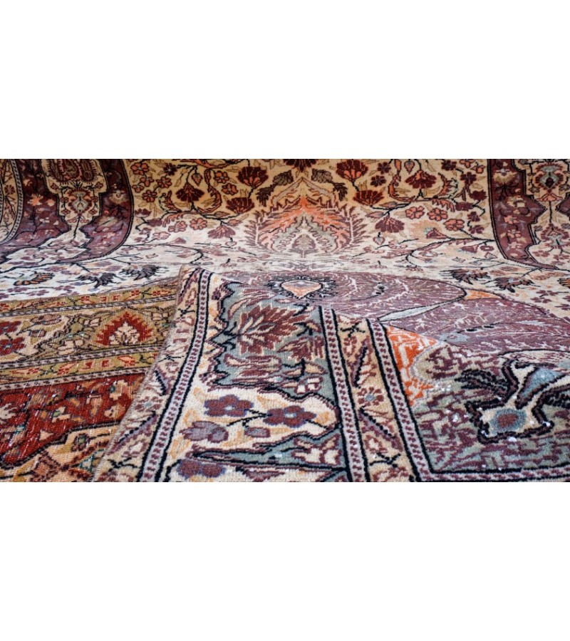 6x9 Feet .  Copper  Color Rug , Hand KNotted Turkish Rug , Anatolian  Antique Rug  , No Repeair Perfect Condition 