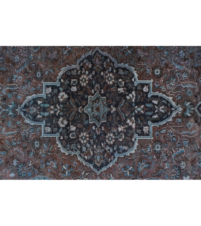 7X10 Feet , Blue Color Antique Rug , Turkish Area Rug , Muted Vintage Color Rug , No Repeair PErfect Condtion Rug