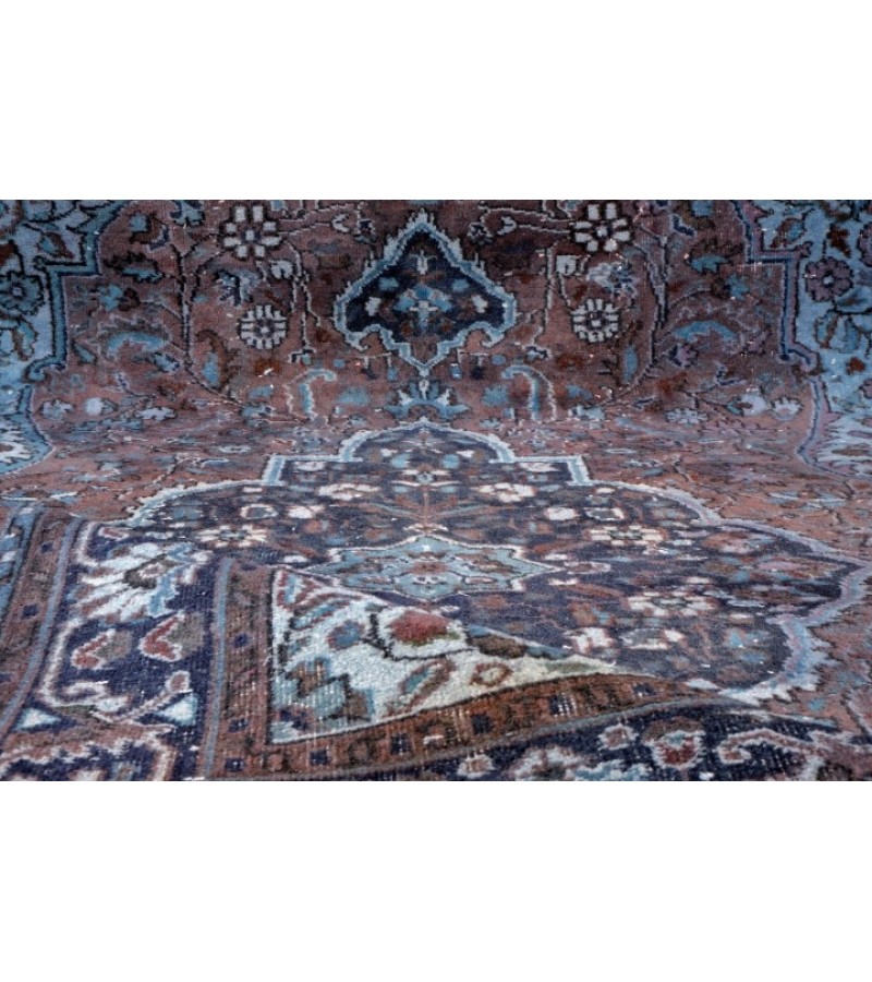 7X10 Feet , Blue Color Antique Rug , Turkish Area Rug , Muted Vintage Color Rug , No Repeair PErfect Condtion Rug