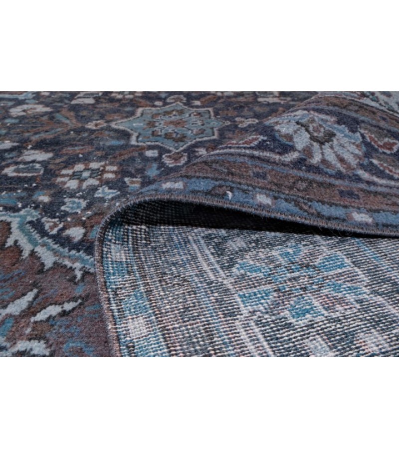 7X10 Feet , Blue Color Antique Rug , Turkish Area Rug , Muted Vintage Color Rug , No Repeair PErfect Condtion Rug