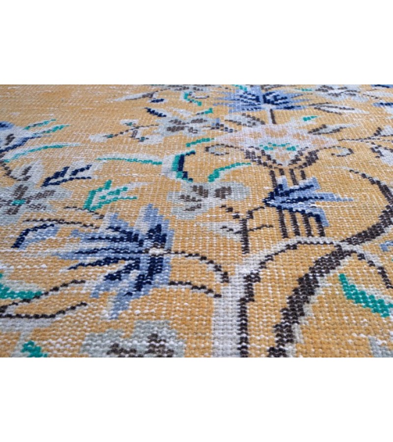 6x10 Feet . Brick  Color Rug , Hand Knotted , Turkish Area Rug ,  Living Room Rug , No Repeair perfect Condition