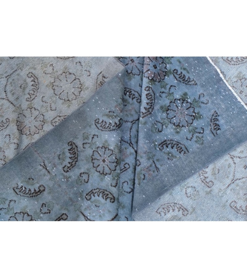 6x9 Gray Blue  Color Rug , Hand KNotted Turkish Rug , Living Room Antique Rug , Anatolian Rug , No Repeair Perfect Condition