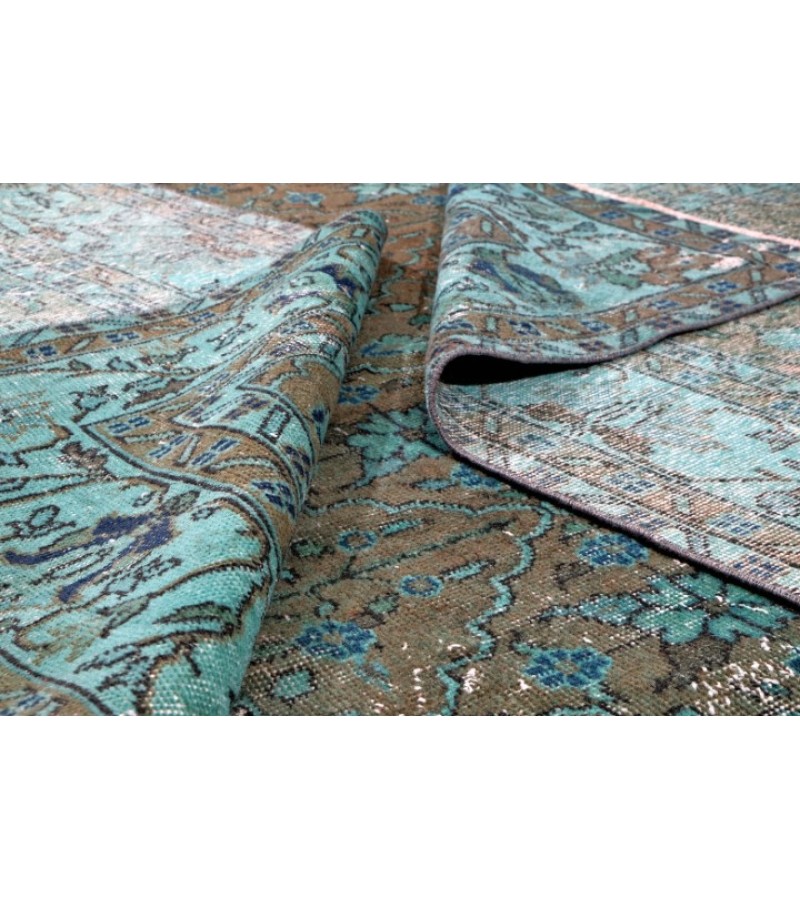 7 X 10 Feet . All over Flower Pattern Rug , Turkish Hand Knotted Living Room Rug , Border Pattern Oushak Rug , No Repeair PErfect Condition