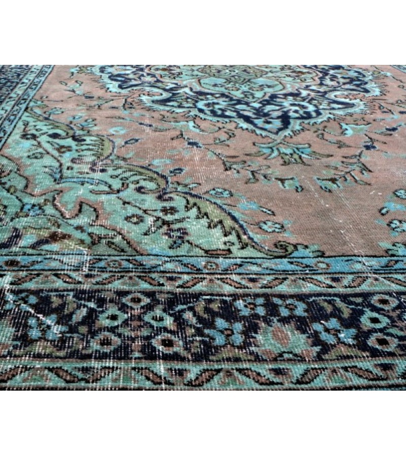 6.5 X 9.2 Ft.. 196x277 cm Two   Color Rug , Madallion PAttern Rug   , Hand Knotted Antique Rug , Decoration Rug , Turkish Area Rug