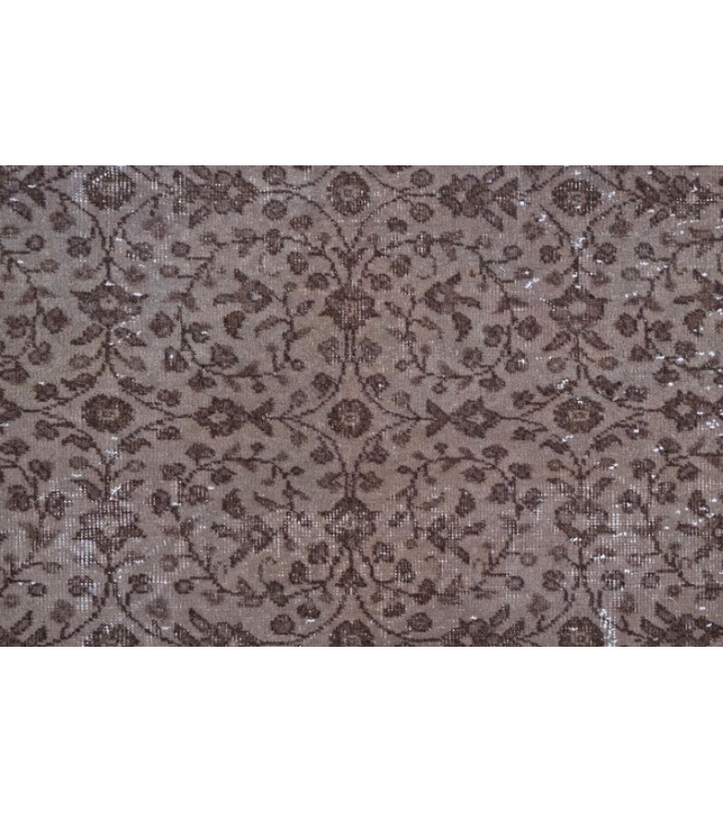 6.4 x 9.5 Ft  192x286 cm Turkish Area Rugs , Brown Color Rug , Antique Hand Knotted Rug , No Repeair PErfect Condition