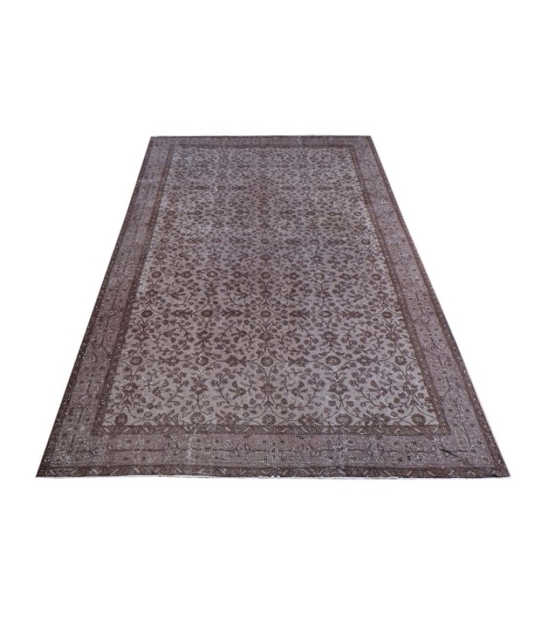 6.4 x 9.5 Ft  192x286 cm Turkish Area Rugs , Brown Color Rug , Antique Hand Knotted Rug , No Repeair PErfect Condition