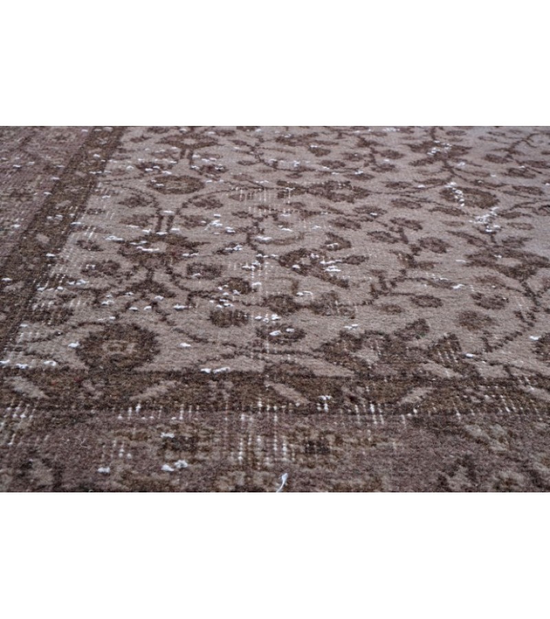 6.4 x 9.5 Ft  192x286 cm Turkish Area Rugs , Brown Color Rug , Antique Hand Knotted Rug , No Repeair PErfect Condition