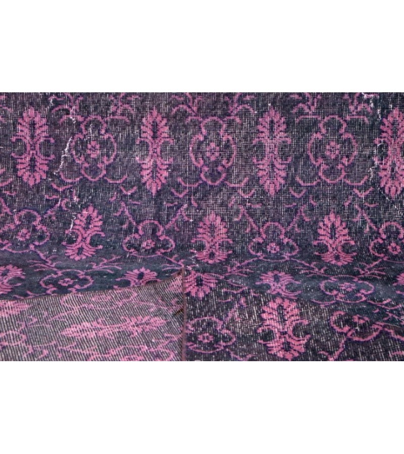 6.8 X 10 Ft.. 203x305 cm Antique ,Purple and Pink Color  Rug , Turkish Hand Knotted Rug ,  No Repeair Perfect Condition