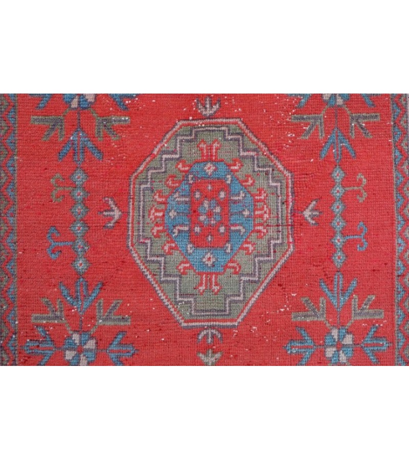 4 X 11.3 Feet. Multi Color  Runner Rug , Kitchen Vintage Rug , Hand Knotted Rug , No Repeair Perfect Condition Rug