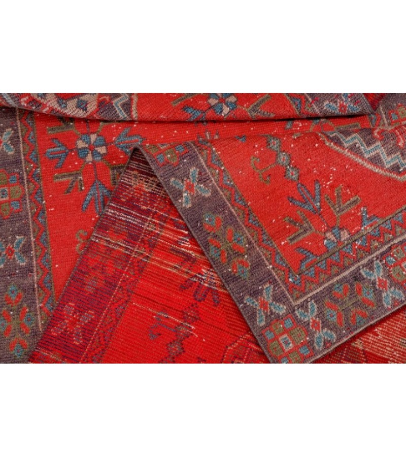 4 X 11.3 Feet. Multi Color  Runner Rug , Kitchen Vintage Rug , Hand Knotted Rug , No Repeair Perfect Condition Rug