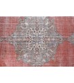 6.8 X 10.3 Ft.. 204x312 cm Antique Living Room Rug , Light Red and Beige  Color  Rug , Turkish Hand Knotted Rug ,  No Repeair Perfect Condition