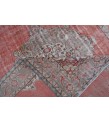 6.8 X 10.3 Ft.. 204x312 cm Antique Living Room Rug , Light Red and Beige  Color  Rug , Turkish Hand Knotted Rug ,  No Repeair Perfect Condition